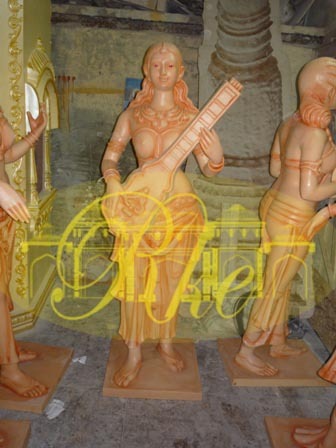Multicolor Indian Wedding Mandap Decoration Lady Statues