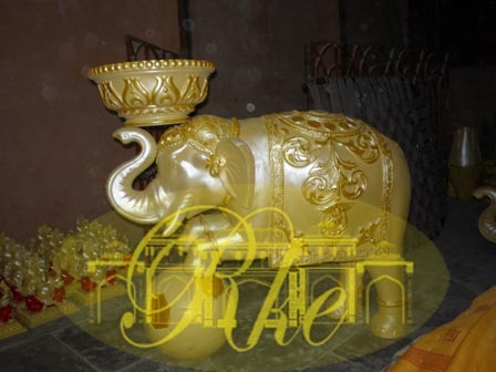 Painted Decorative Elephant Statues