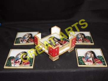 Marble Tea Costers