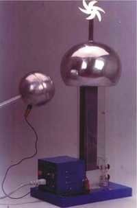 Van De Graff Generator, Motor Driven - Stainless Steel & Acrylic, 30x15x50 Cm, Transparent & Metallic, 200 Kv, Motor Driven, Ce Certified, Low Noise, Adjustable Electrode Sphere