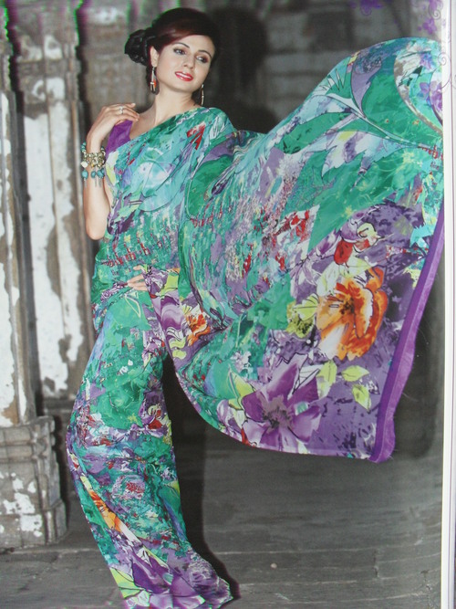 printed saree