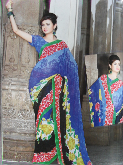 printed saree