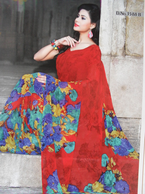 printed saree