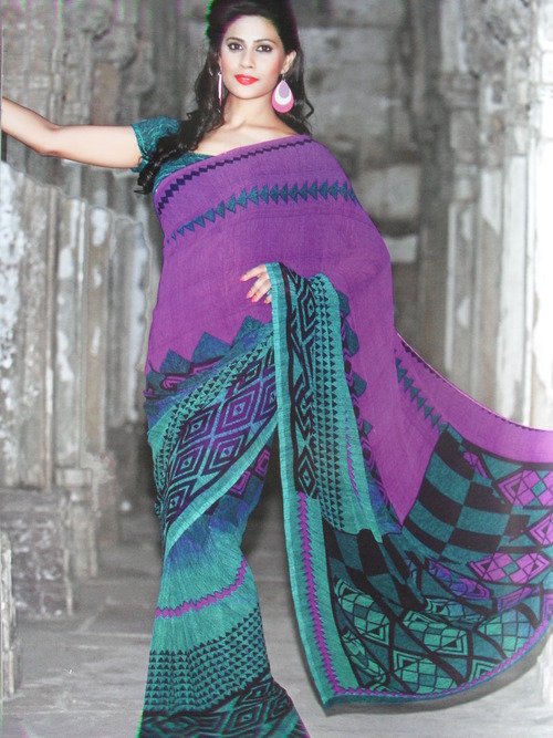 printed saree