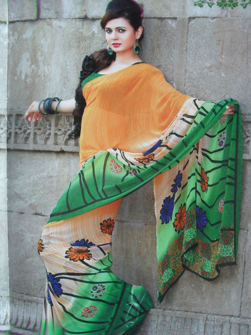 printed saree