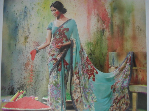 printed saree