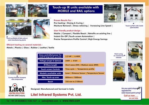IR Touch up Heating System By LITEL INFRARED SYSTEMS PVT. LTD.