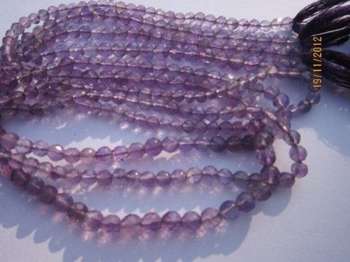 Purple Amethyst faceted  Round beads Gemstone
