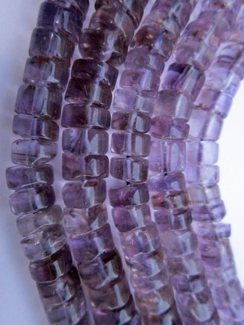 Round Brilliant Cut Amethyst Tyre Beads Gemstone