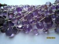 Pear Cut Amethyst Faceted Drops Beads