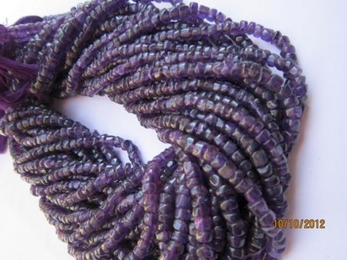 Round Brilliant Cut Amethyst Tyre Beads Gemstone