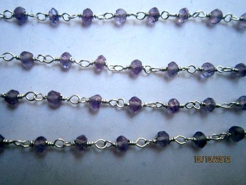 Accessories Amethyst Faceted Roundell Beaded Chain