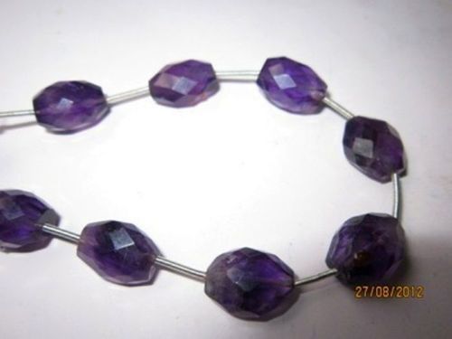 Amethyst faceted oval beads Gemstone