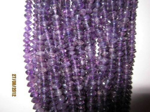 Round Brilliant Cut Amethyst Rondell Beads Gemstone