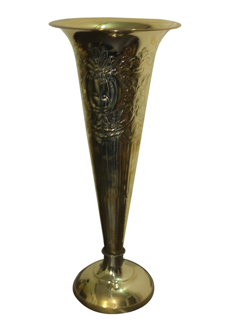 Antique Flower Vase - Brass, 12x6 inches | Elegant Design, Durable Material, Unique Style, Antique Charm, Polished Finish, Perfect Gift