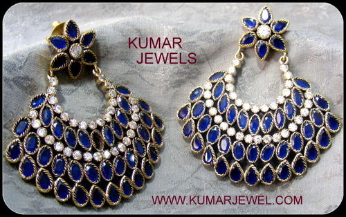 Blue Scart Earring
