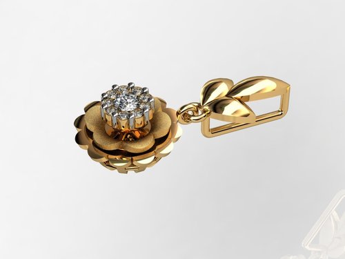 Floral daily wear Diamond Pendant