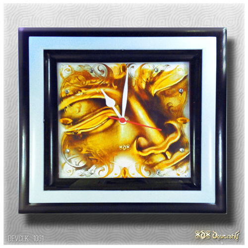 Crystal Studded Digital Print Wall Clock Application: Home And Office