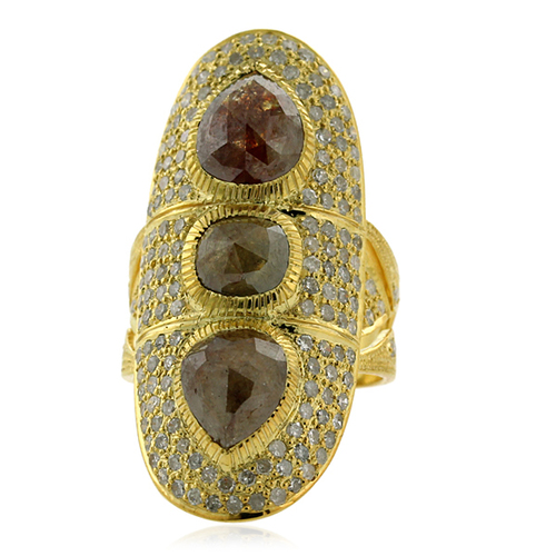 Gold Pave Diamond Ring