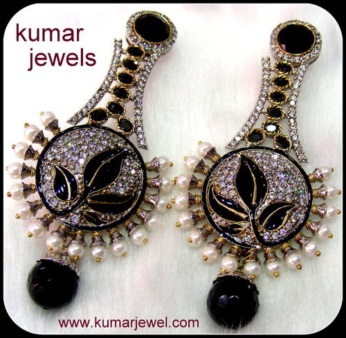 Black Stair Earring