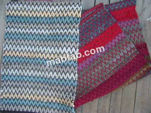 Chindi rug zig zag design