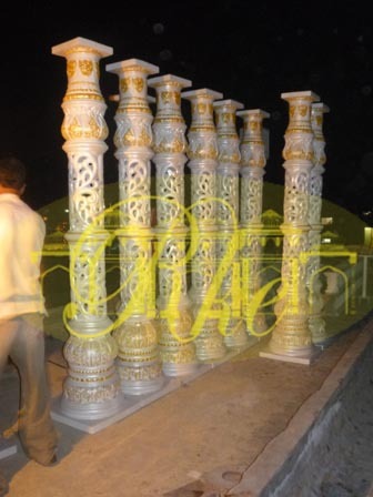 Sturdy Fiber Elegant Look Wedding Mandap Pillar