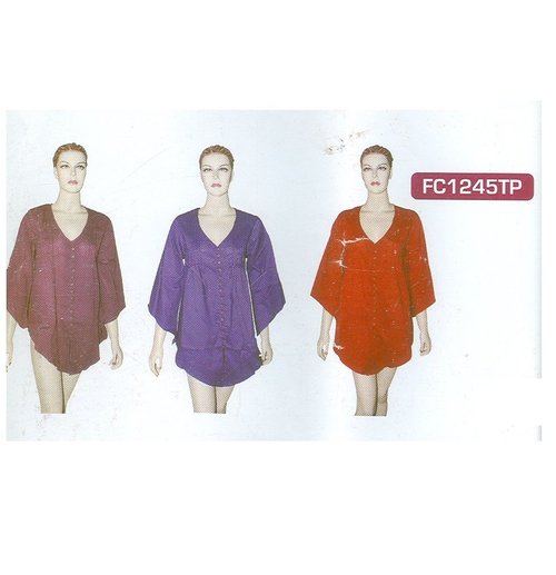 Top - Rayon Knee-Length V-Neck Kaftan, Multiple Colors, Soft Fabric, Comfortable Fit, Stylish Design