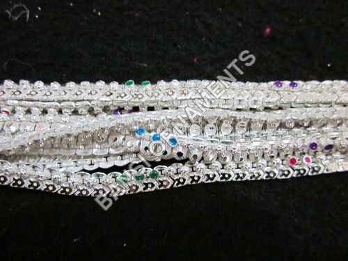 Silver light weight anklets