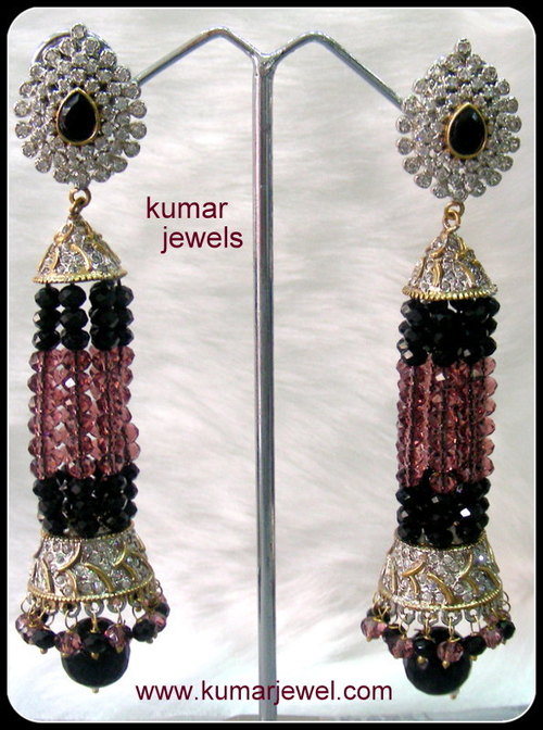 Crystal tassel earring