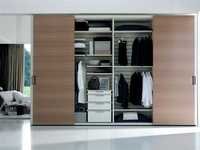 Sliding Wardrobe Doors - Wood, Customizable Sizes, Brown | Durable Material, Fine Finish, Smooth Sliding, Space Saving, Termite Resistant