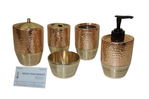 Copper & Brass Bathroom Set
