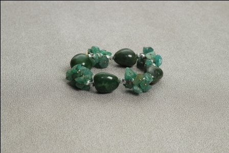 Agate cluster bracelet