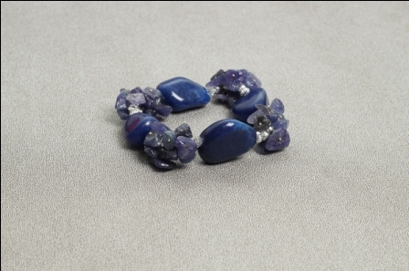 Purple Beaded Cuff Bracelet