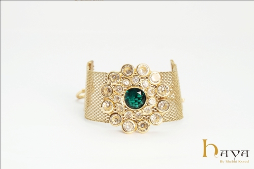 Green round wiremesh Bracelet