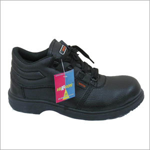 Hillson Bostan - Leather Upper, Sizes 5-11, Black | Flexible PVC Sole, Oil Acid Chemical Resistant, Extra Padding Cushion