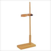 Funnel Stand, Single - Hardwood, 52cm Height X 20x10cm Base, Polished Wood | Durable, Stable Laboratory Funnel Holder With Screw-fitted Slot
