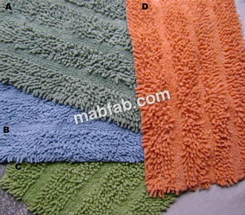 Chenille bath mat