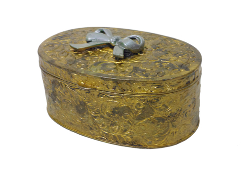 Antique Oval Shape Jewelry Box