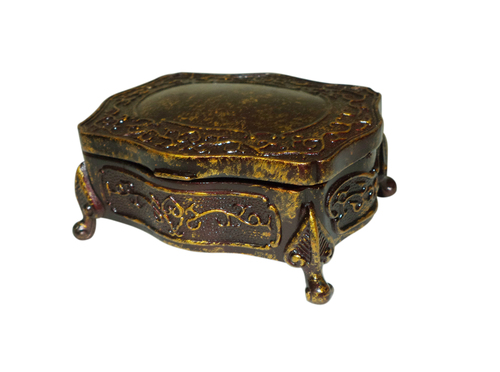 Vintage Metal Jewelry Box