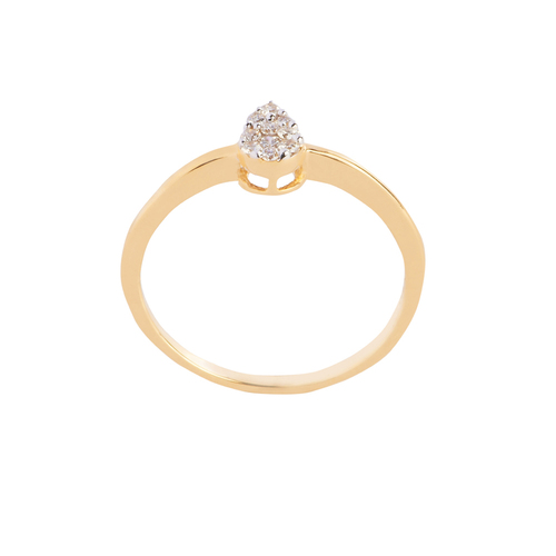 Pear shape diamond ring