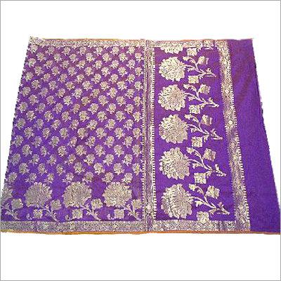 Embroidered Panel Pure Dupion Saree