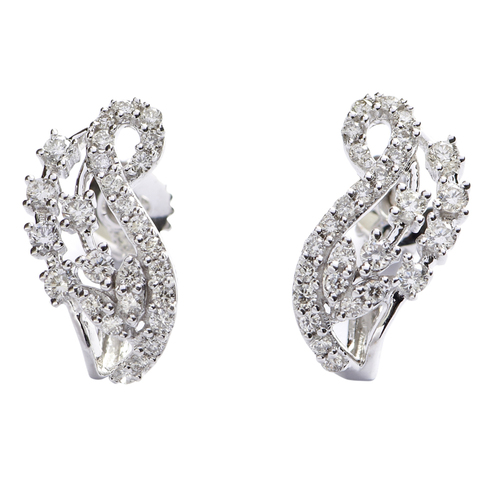 Contemporary Style Diamond Earring