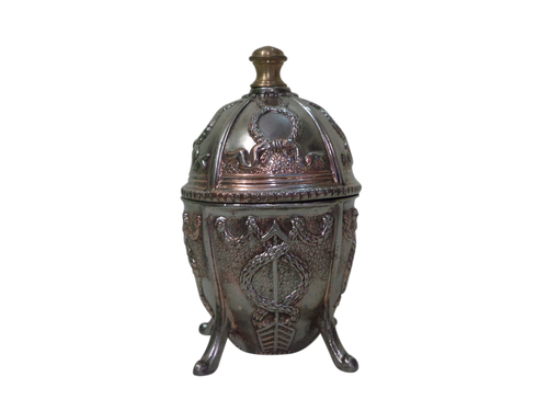 Antique Metal Royal Egg Jewelry Box