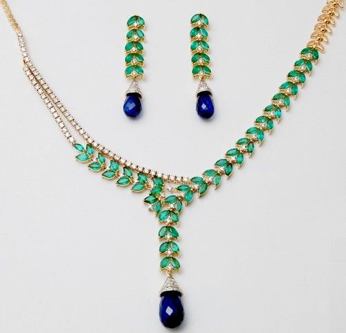 precious gemstone jewelry manufacture from india, indian colorstone gold jewelry sets for ...