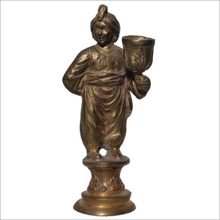 Brass Lady Candle Stand