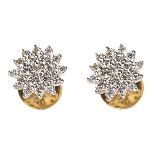 Dazzling Diamond Flower Earring