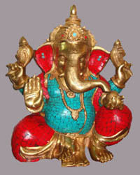 GANESH SITTING W/ OUT BASE STONE WORK