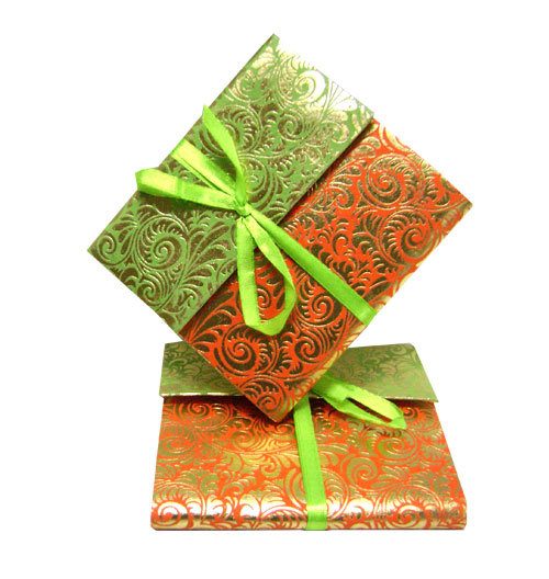 Journal Enclosure with Ribbon , Soft Flap Cover