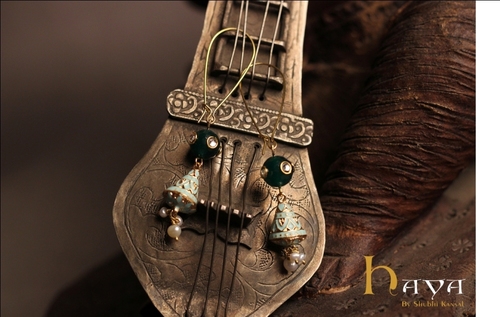 Blue jhumki Earrings