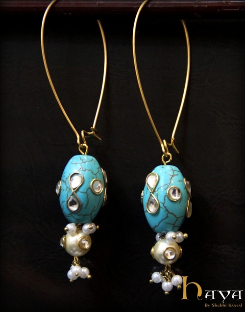 Turquoise pearl Earrings